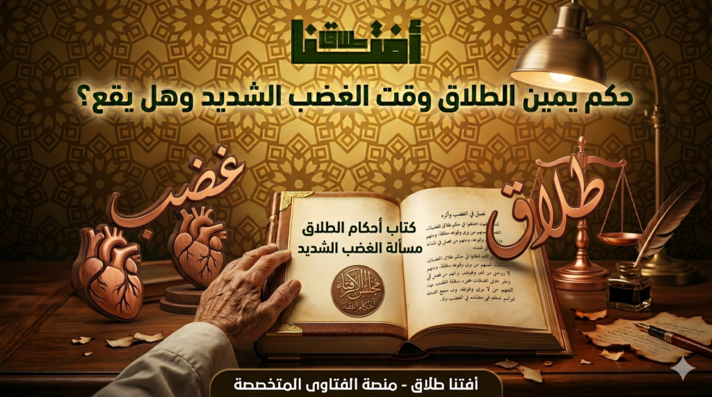 حكم يمين الطلاق وقت الغضب الشديد.