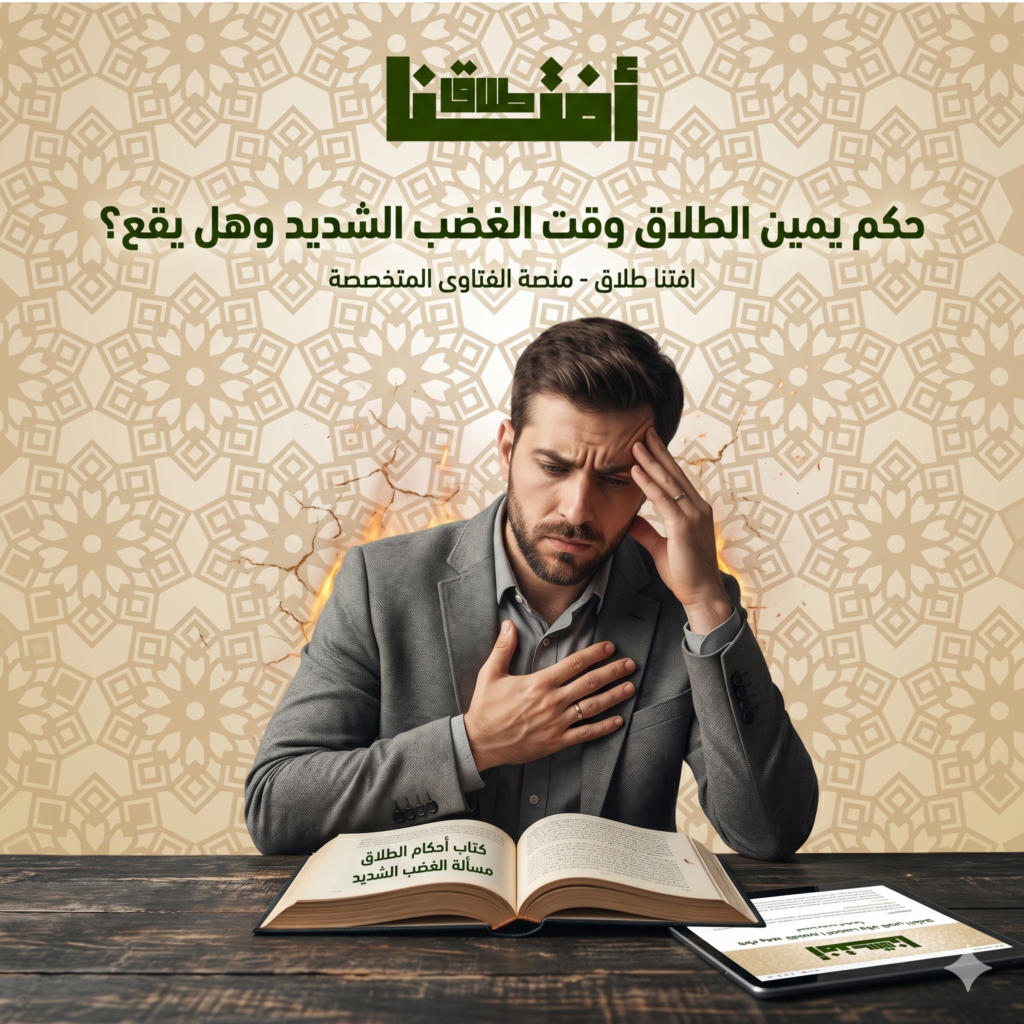حكم يمين الطلاق وقت الغضب الشديد.